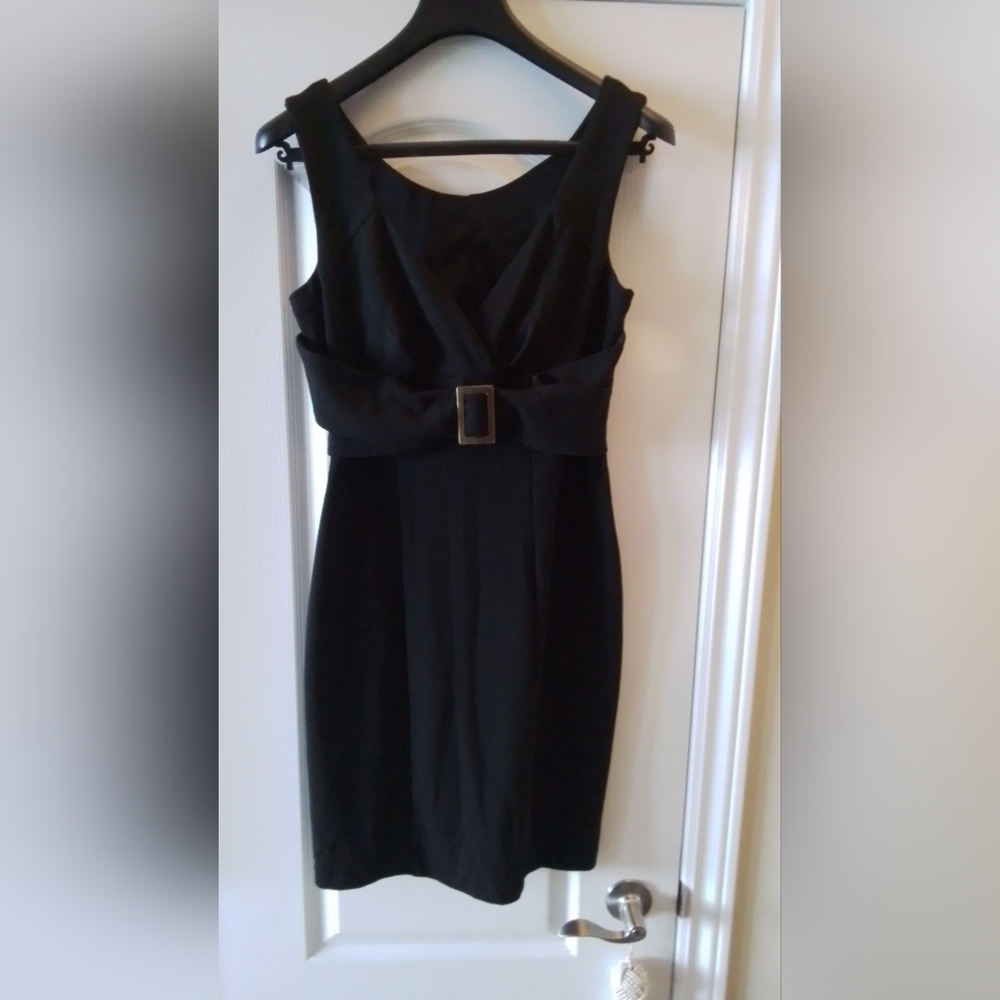 Little Black Dress with Buckle Detail